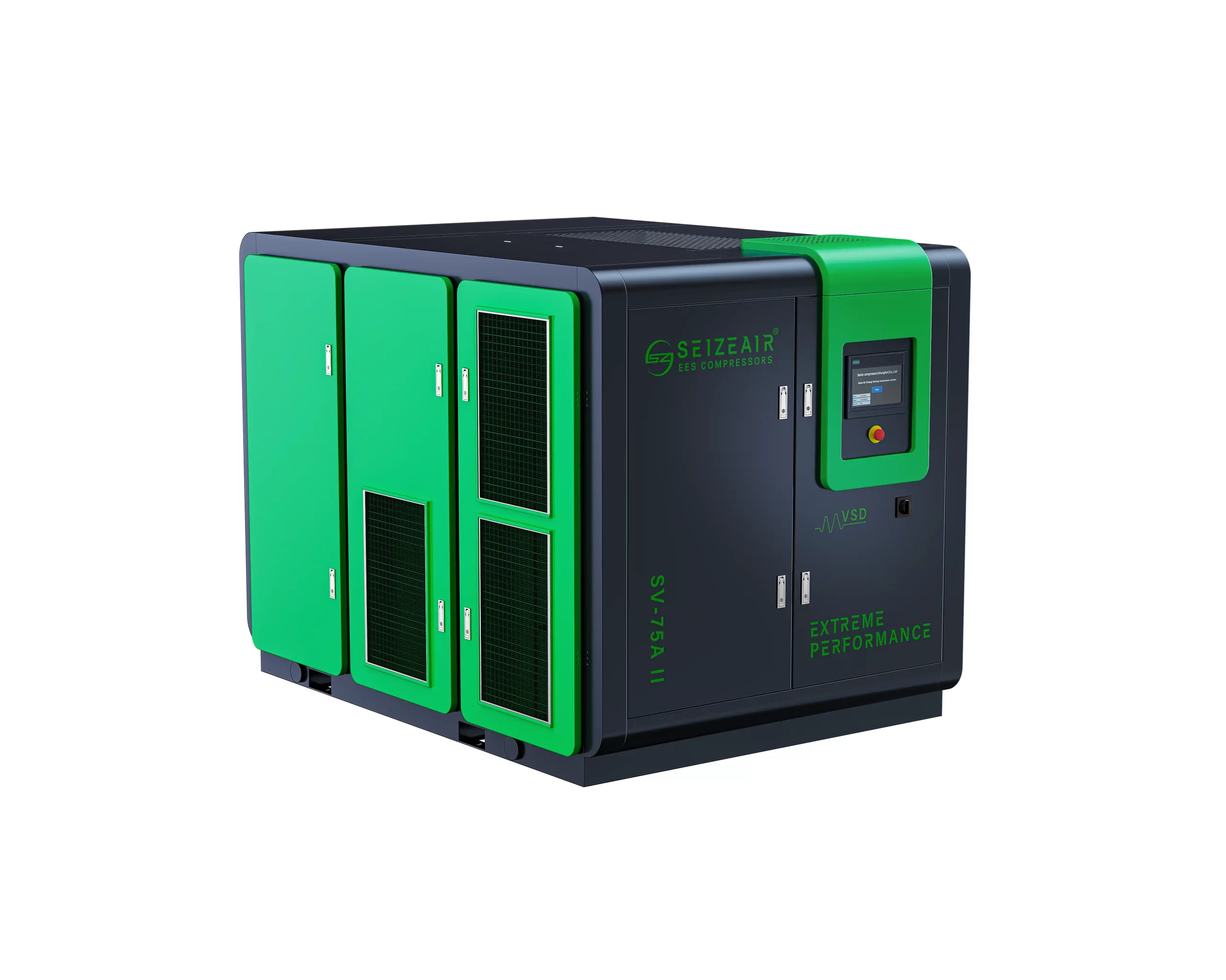 Permanent magnet variable frequency two-stage screw air compressor