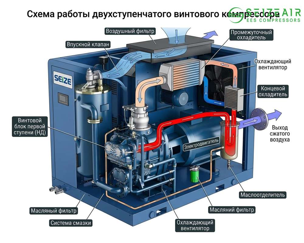 dvuhstupenchatyy-vintovoy-kompressor-shema-raboty-seize-air